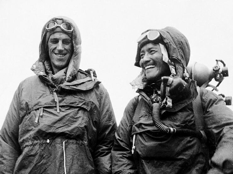 Mt Everest conquered for the first time by Tenzing and Hillary (May 29, 1953)
